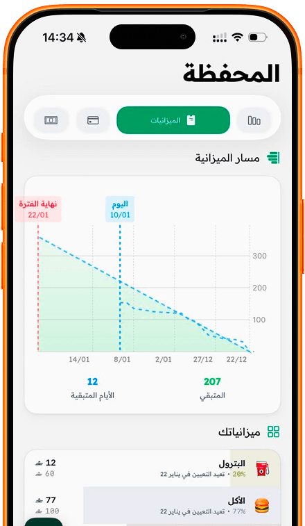 Budget tracking features